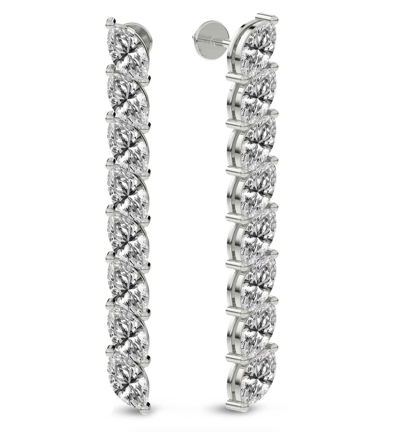Delphinium Flower Fashion Lab Diamond Dangle Earring