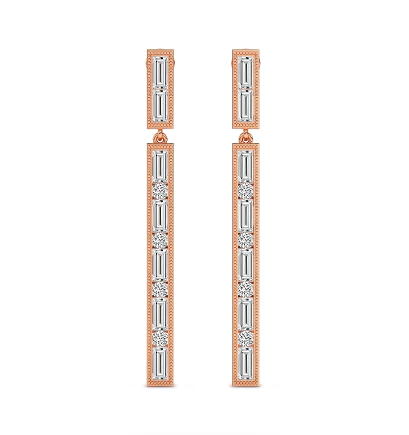 Hyacinth Flower Fashion Dangle Lab Diamond Earrings
